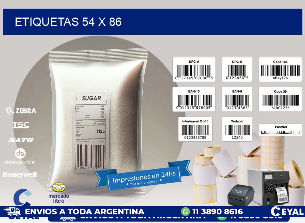 ETIQUETAS 54 x 86