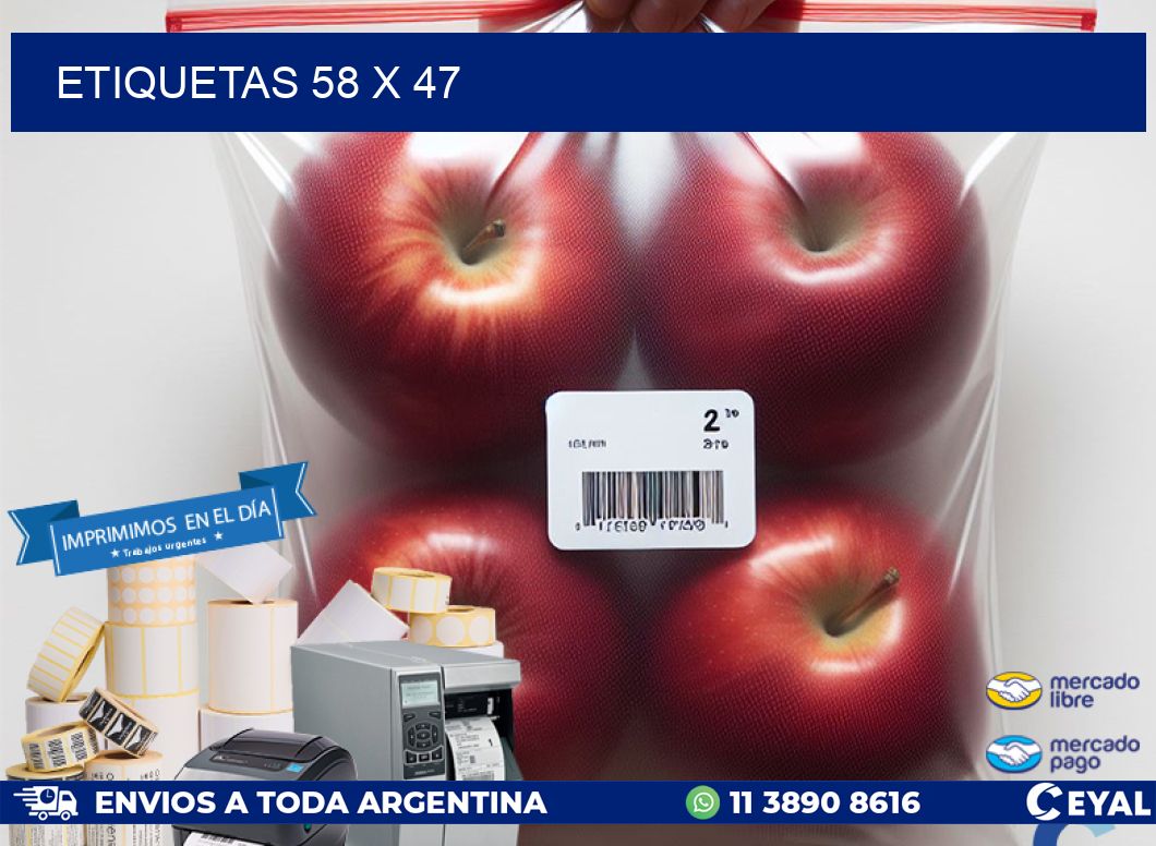 ETIQUETAS 58 x 47