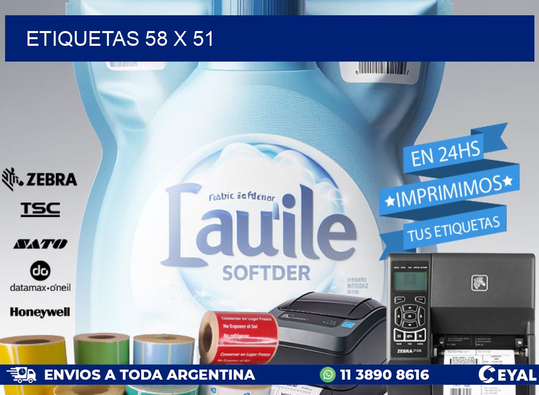 ETIQUETAS 58 x 51