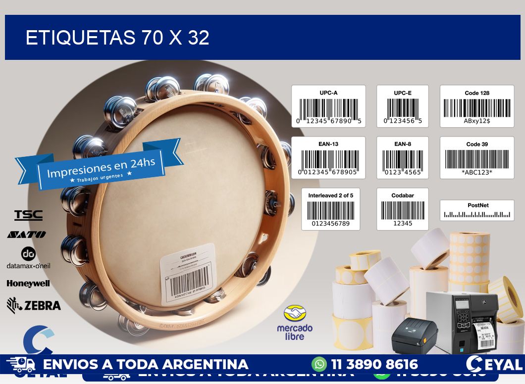 ETIQUETAS 70 x 32
