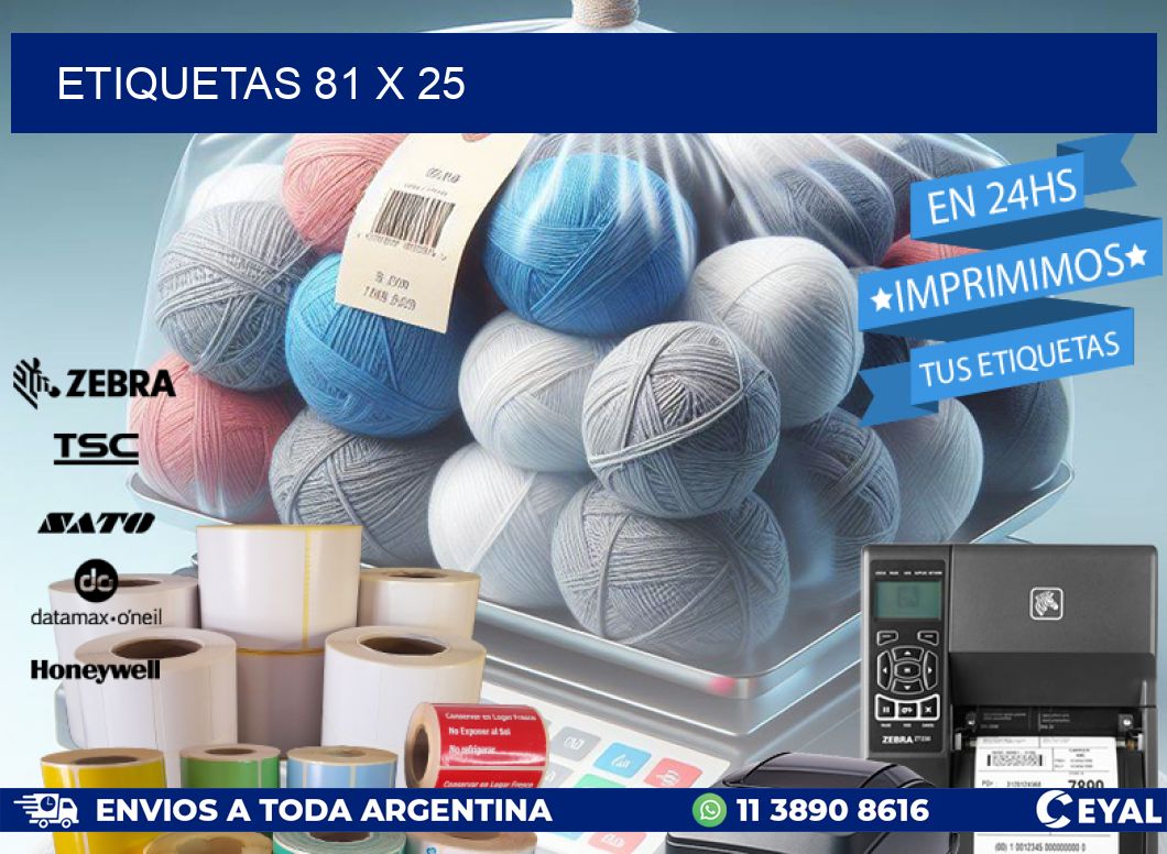 ETIQUETAS 81 x 25