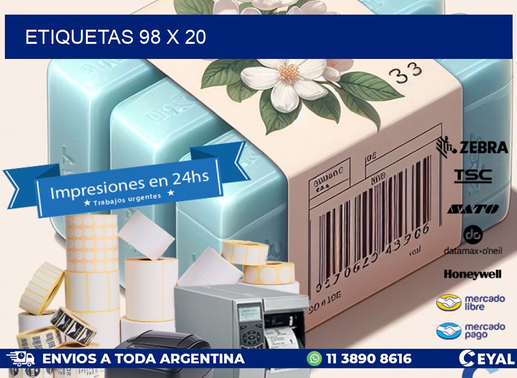 ETIQUETAS 98 x 20