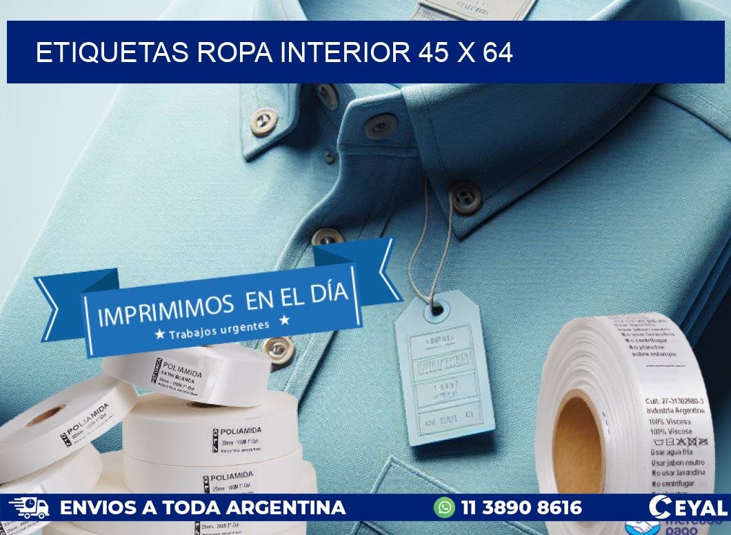 ETIQUETAS ROPA INTERIOR 45 x 64