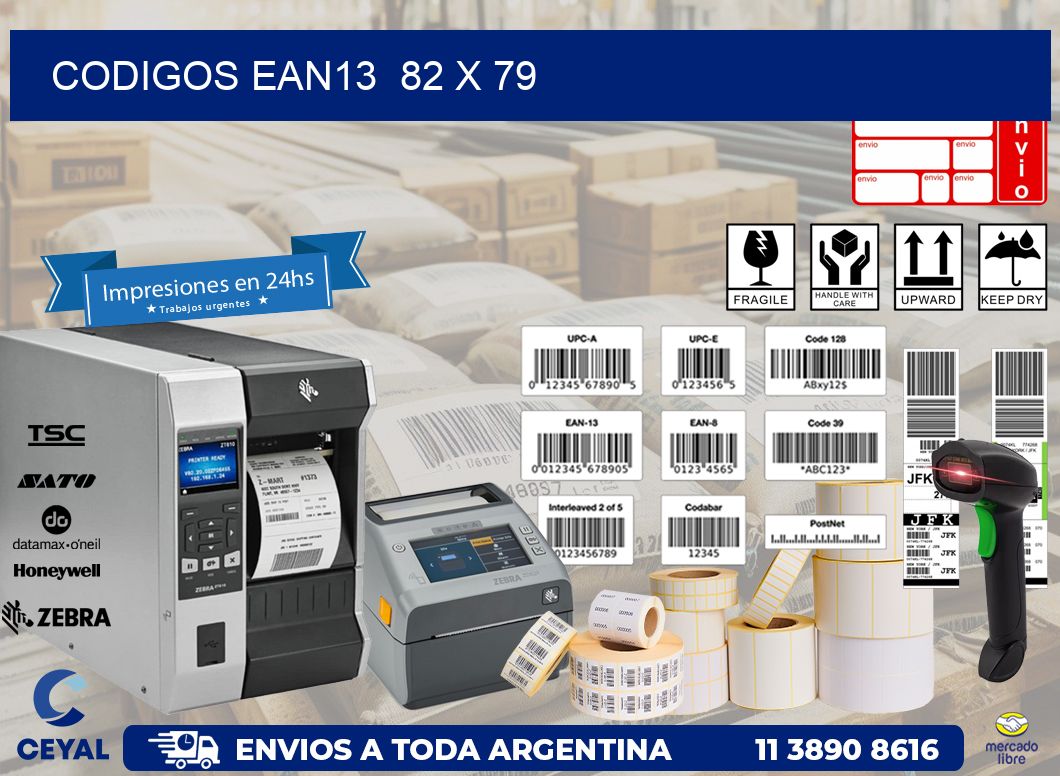 CODIGOS EAN13  82 x 79