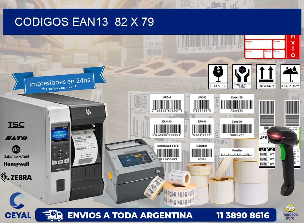 CODIGOS EAN13  82 x 79