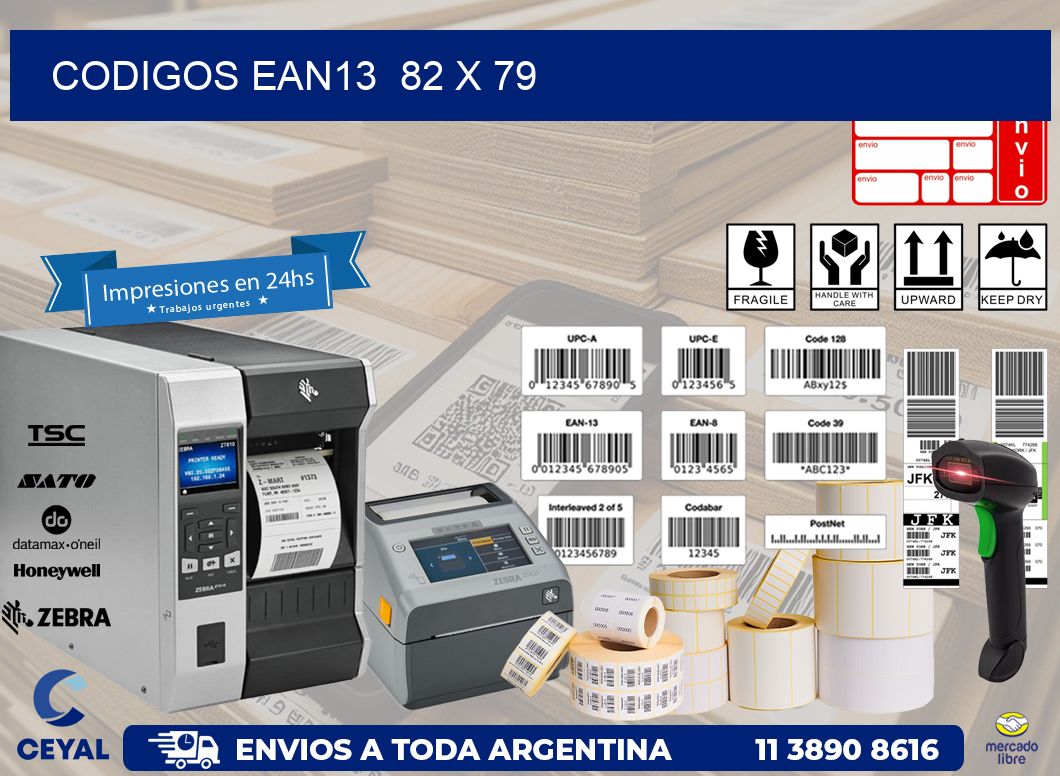 CODIGOS EAN13  82 x 79