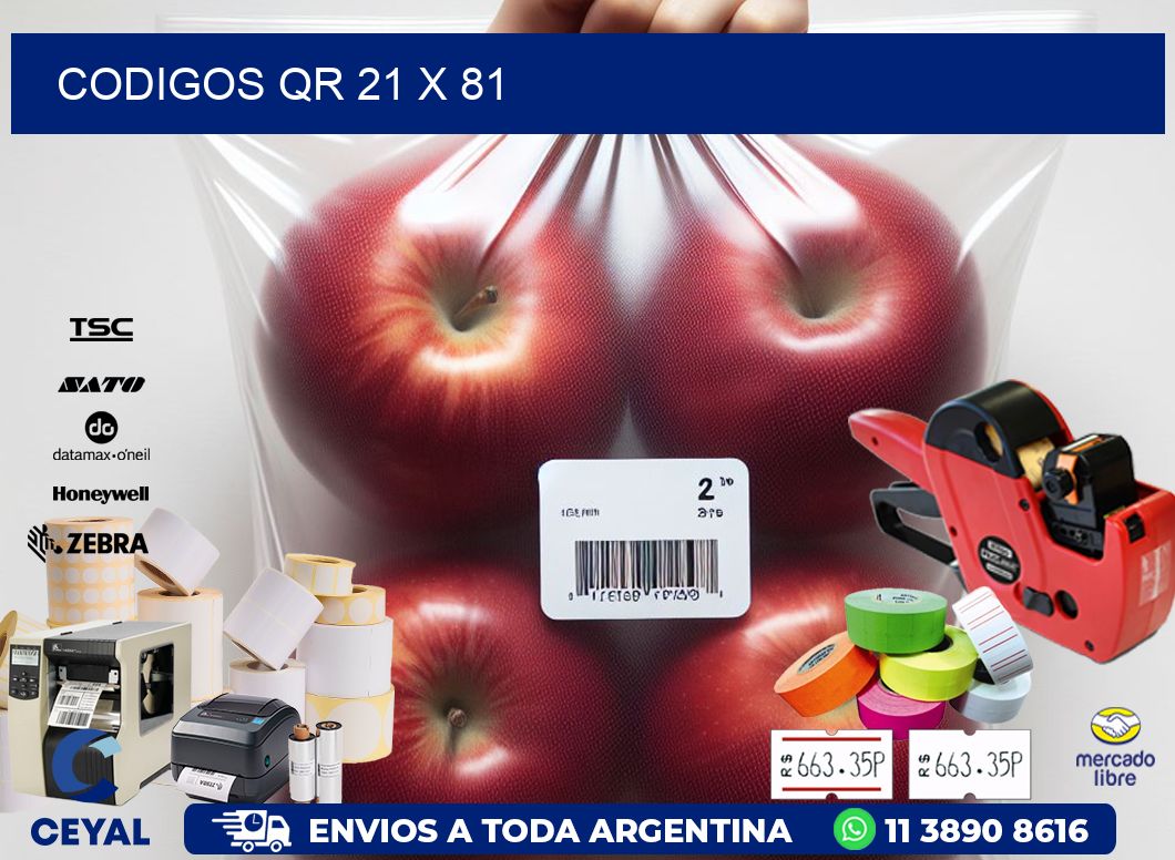 CODIGOS QR 21 x 81