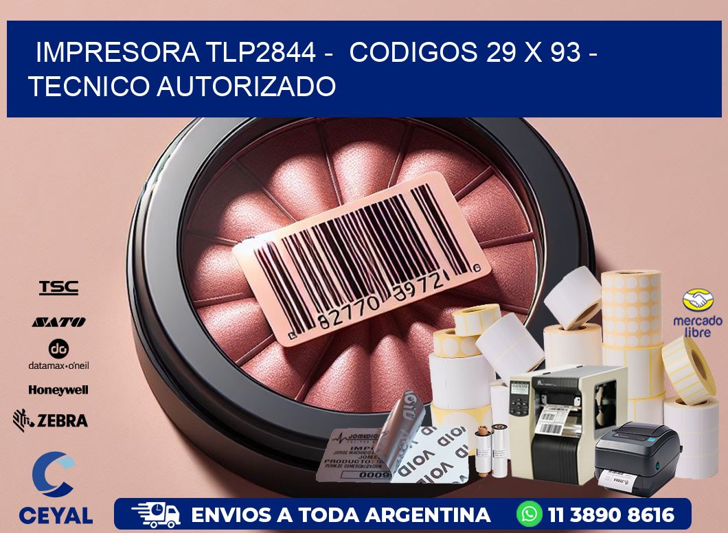 IMPRESORA TLP2844 -  CODIGOS 29 x 93 - TECNICO AUTORIZADO