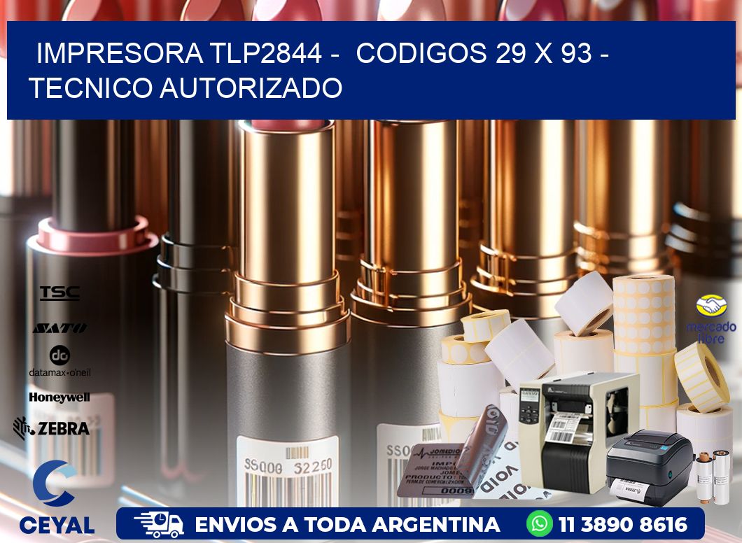 IMPRESORA TLP2844 -  CODIGOS 29 x 93 - TECNICO AUTORIZADO