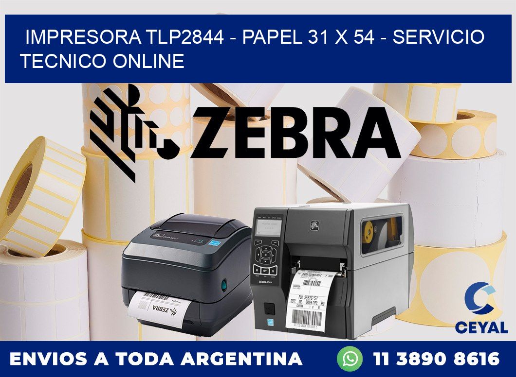 IMPRESORA TLP2844 - PAPEL 31 x 54 - SERVICIO TECNICO ONLINE
