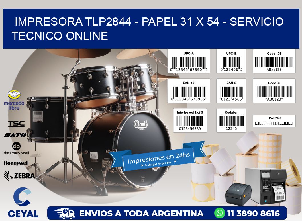 IMPRESORA TLP2844 – PAPEL 31 x 54 – SERVICIO TECNICO ONLINE