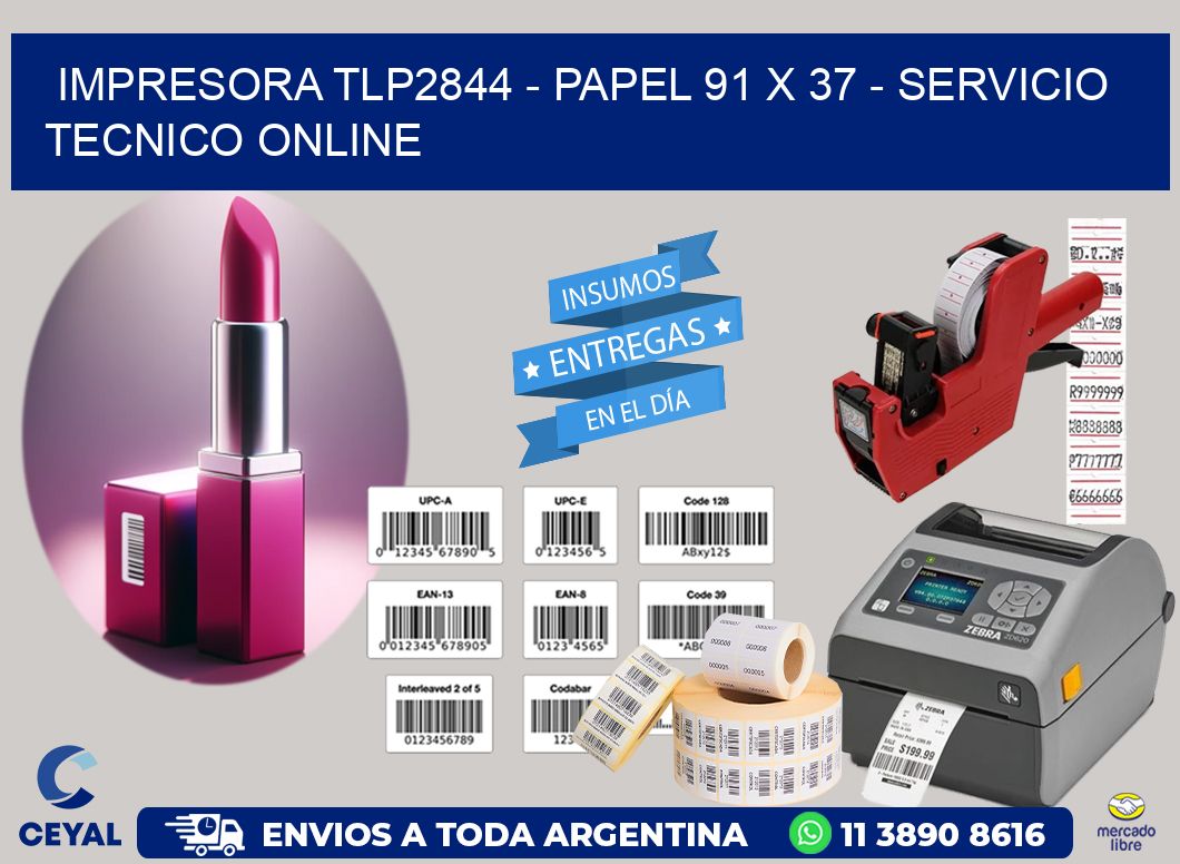 IMPRESORA TLP2844 - PAPEL 91 x 37 - SERVICIO TECNICO ONLINE