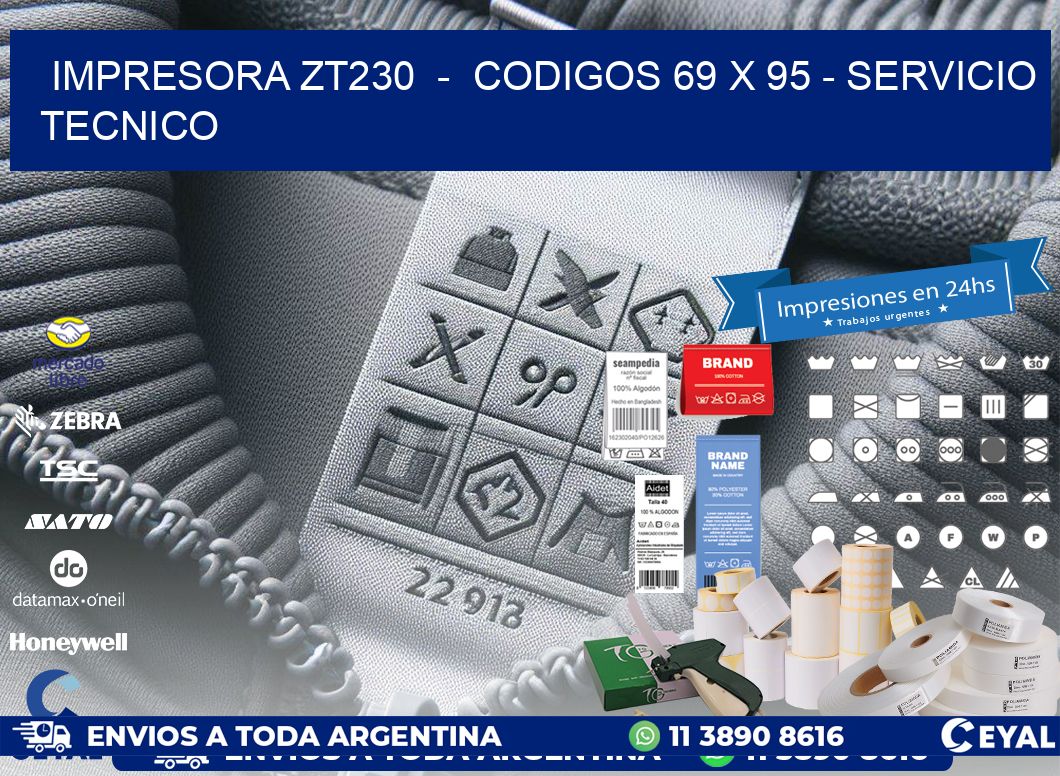 IMPRESORA ZT230  -  CODIGOS 69 x 95 - SERVICIO TECNICO