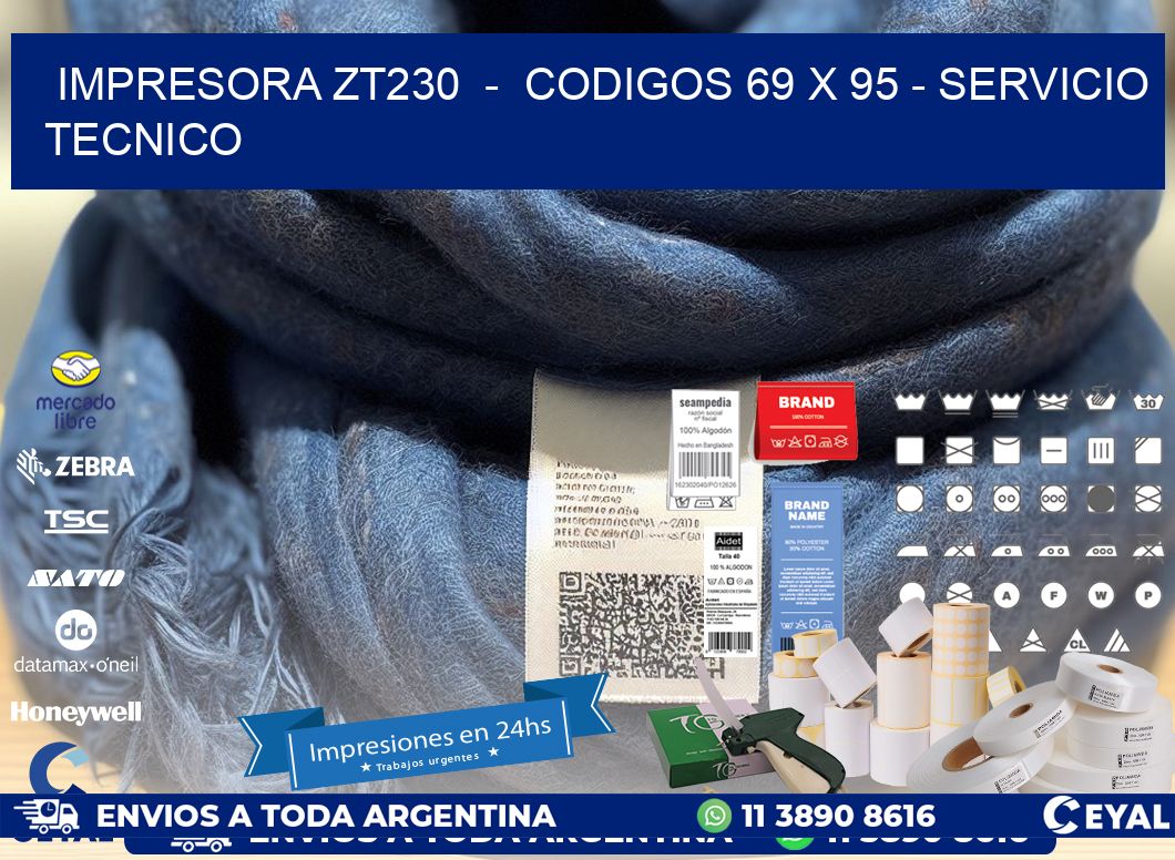 IMPRESORA ZT230  -  CODIGOS 69 x 95 - SERVICIO TECNICO
