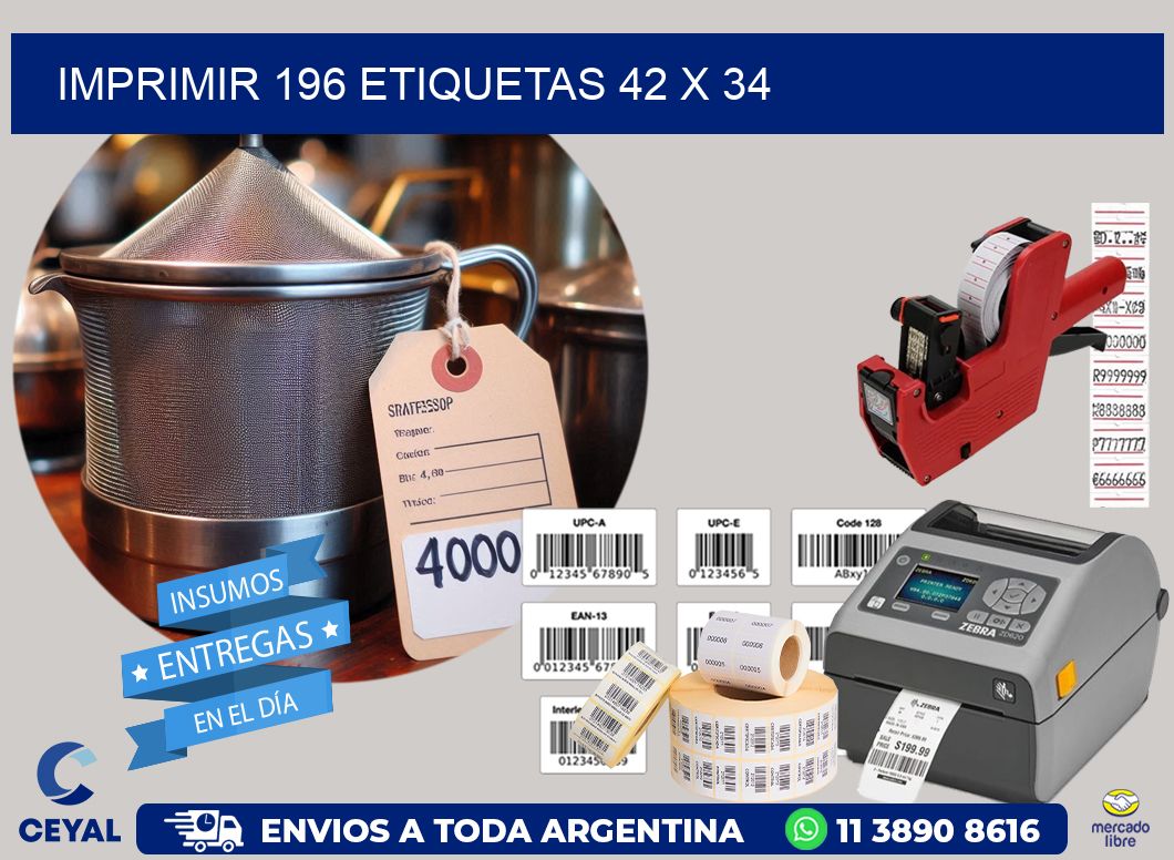 IMPRIMIR 196 ETIQUETAS 42 x 34