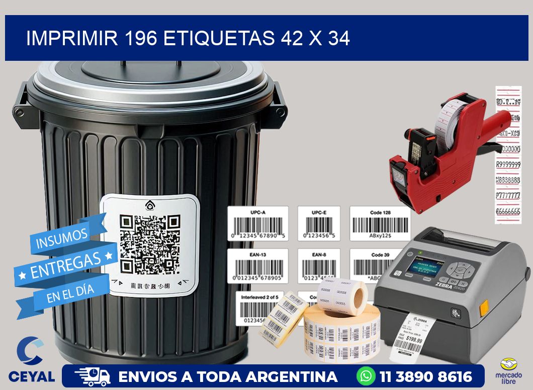 IMPRIMIR 196 ETIQUETAS 42 x 34