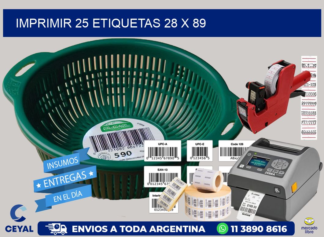 IMPRIMIR 25 ETIQUETAS 28 x 89