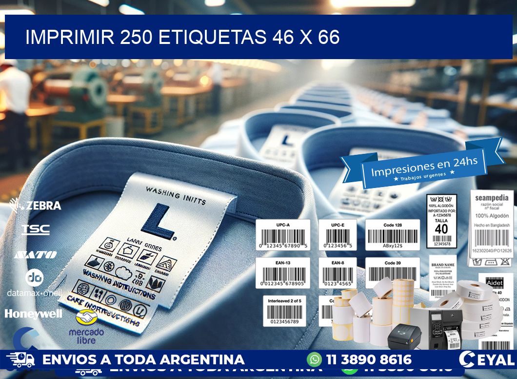 IMPRIMIR 250 ETIQUETAS 46 x 66