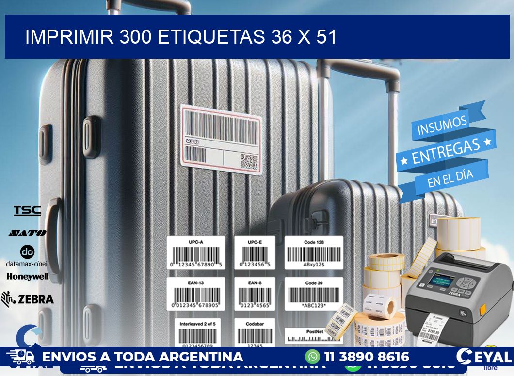 IMPRIMIR 300 ETIQUETAS 36 x 51