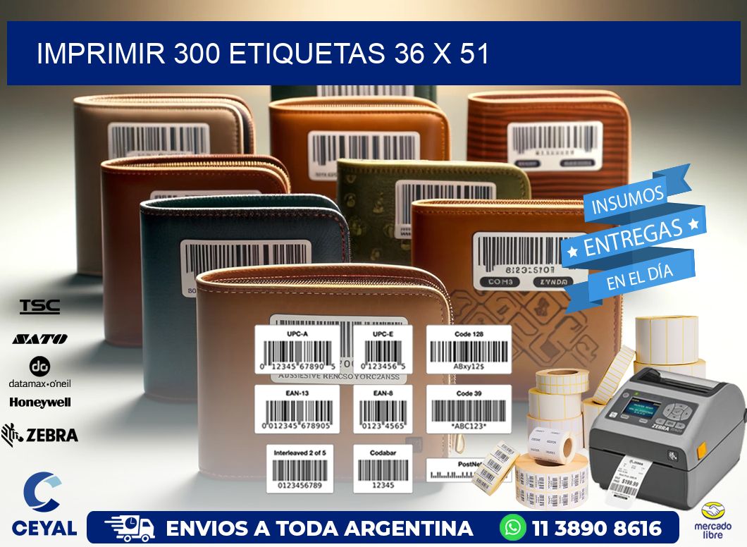 IMPRIMIR 300 ETIQUETAS 36 x 51