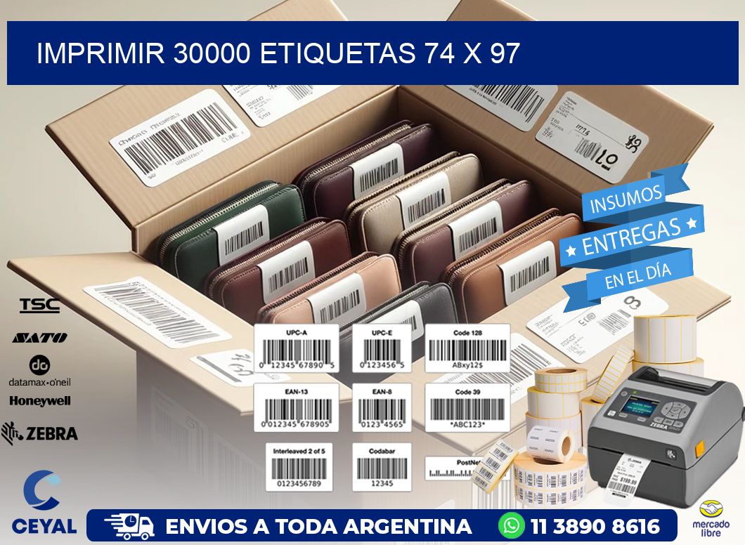 IMPRIMIR 30000 ETIQUETAS 74 x 97