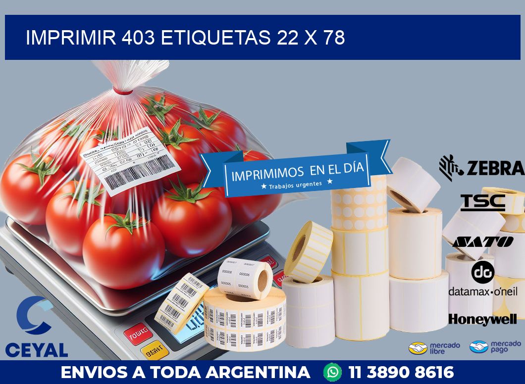 IMPRIMIR 403 ETIQUETAS 22 x 78