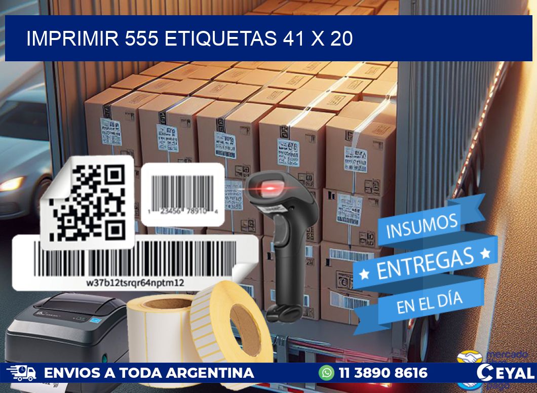 IMPRIMIR 555 ETIQUETAS 41 x 20