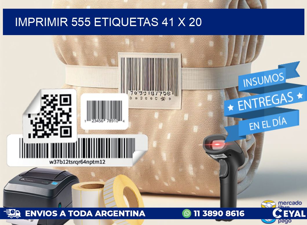 IMPRIMIR 555 ETIQUETAS 41 x 20