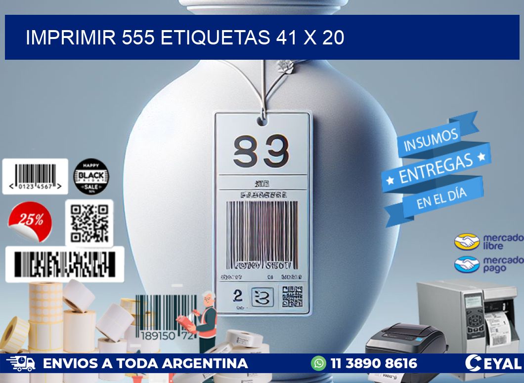 IMPRIMIR 555 ETIQUETAS 41 x 20