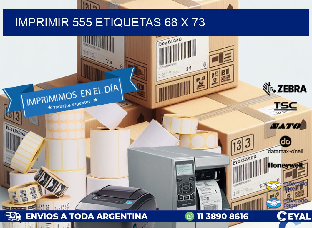 IMPRIMIR 555 ETIQUETAS 68 x 73