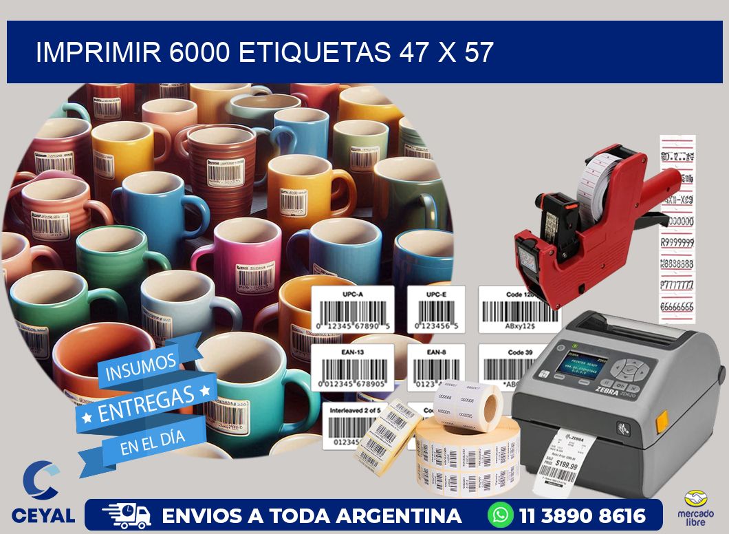 IMPRIMIR 6000 ETIQUETAS 47 x 57