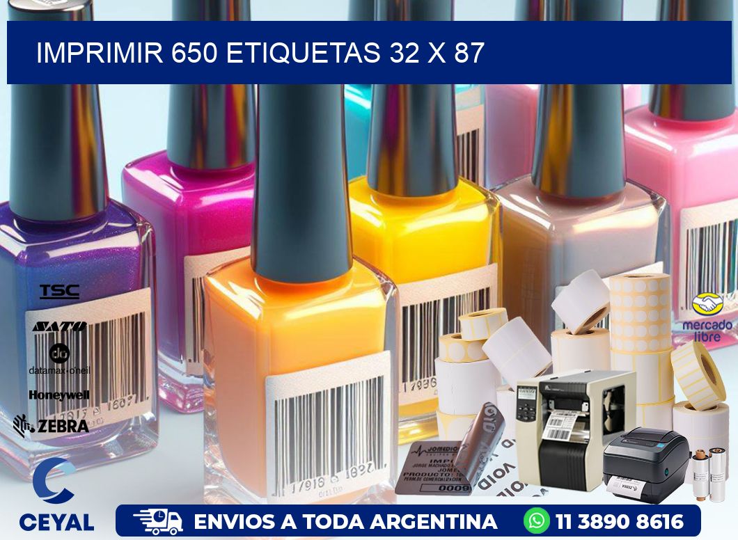 IMPRIMIR 650 ETIQUETAS 32 x 87