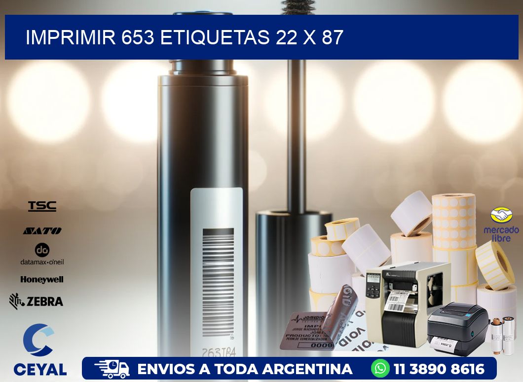 IMPRIMIR 653 ETIQUETAS 22 x 87