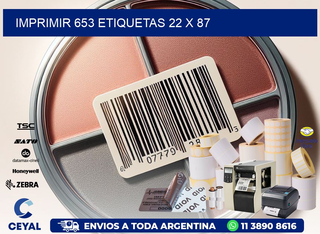 IMPRIMIR 653 ETIQUETAS 22 x 87