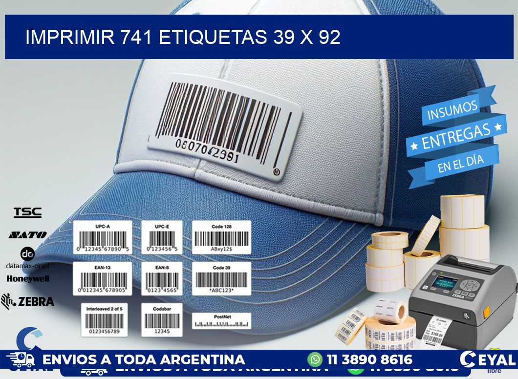 IMPRIMIR 741 ETIQUETAS 39 x 92