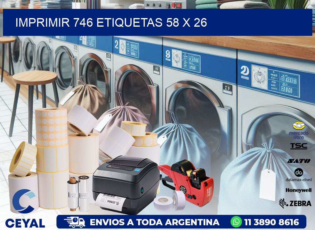 IMPRIMIR 746 ETIQUETAS 58 x 26