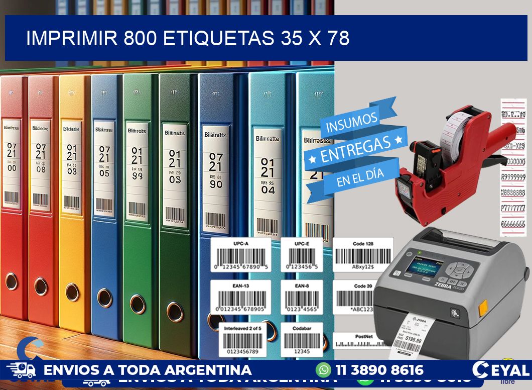 IMPRIMIR 800 ETIQUETAS 35 x 78