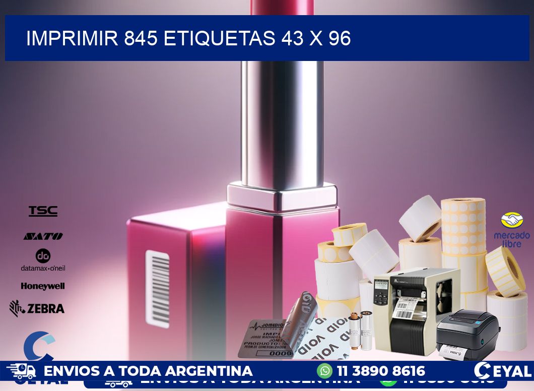 IMPRIMIR 845 ETIQUETAS 43 x 96