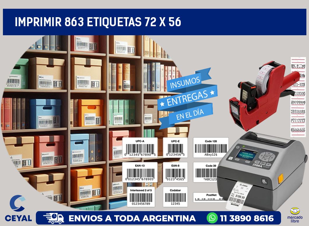 IMPRIMIR 863 ETIQUETAS 72 x 56