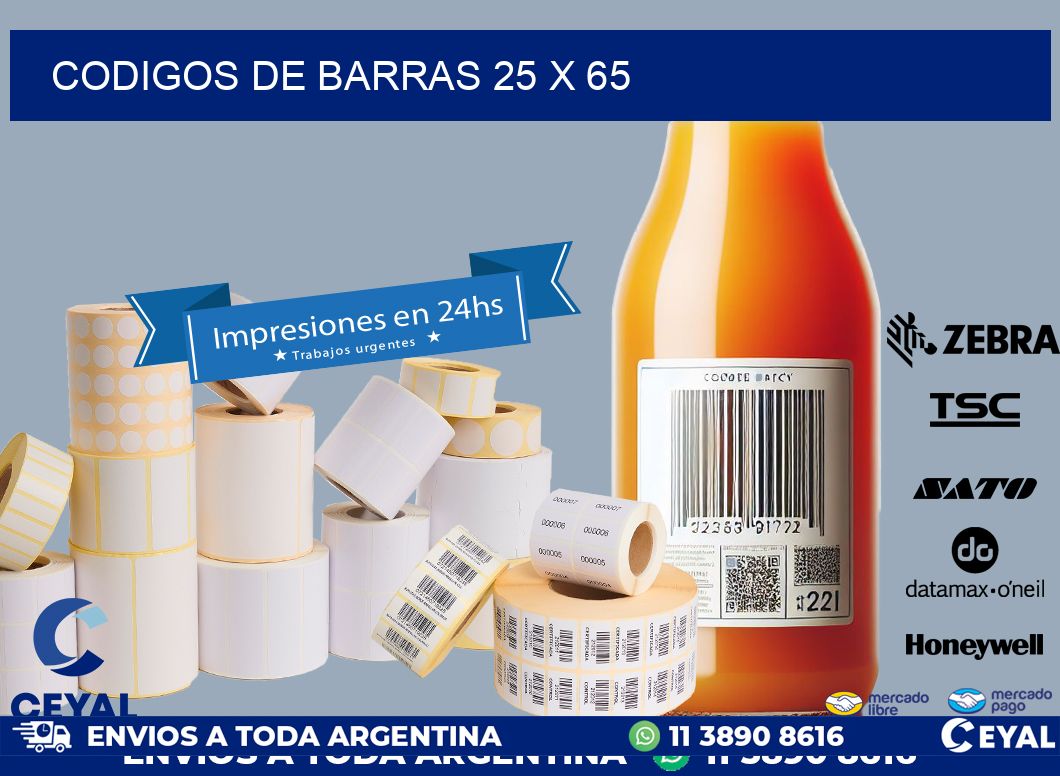 codigos de barras 25 x 65