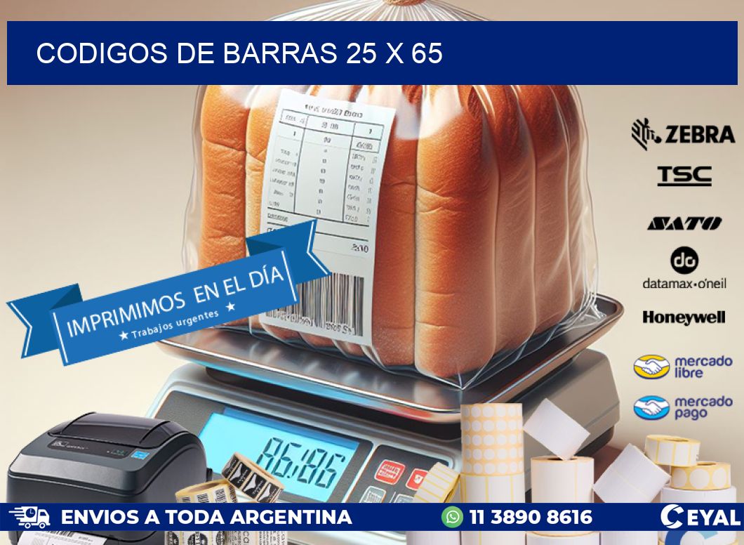 codigos de barras 25 x 65