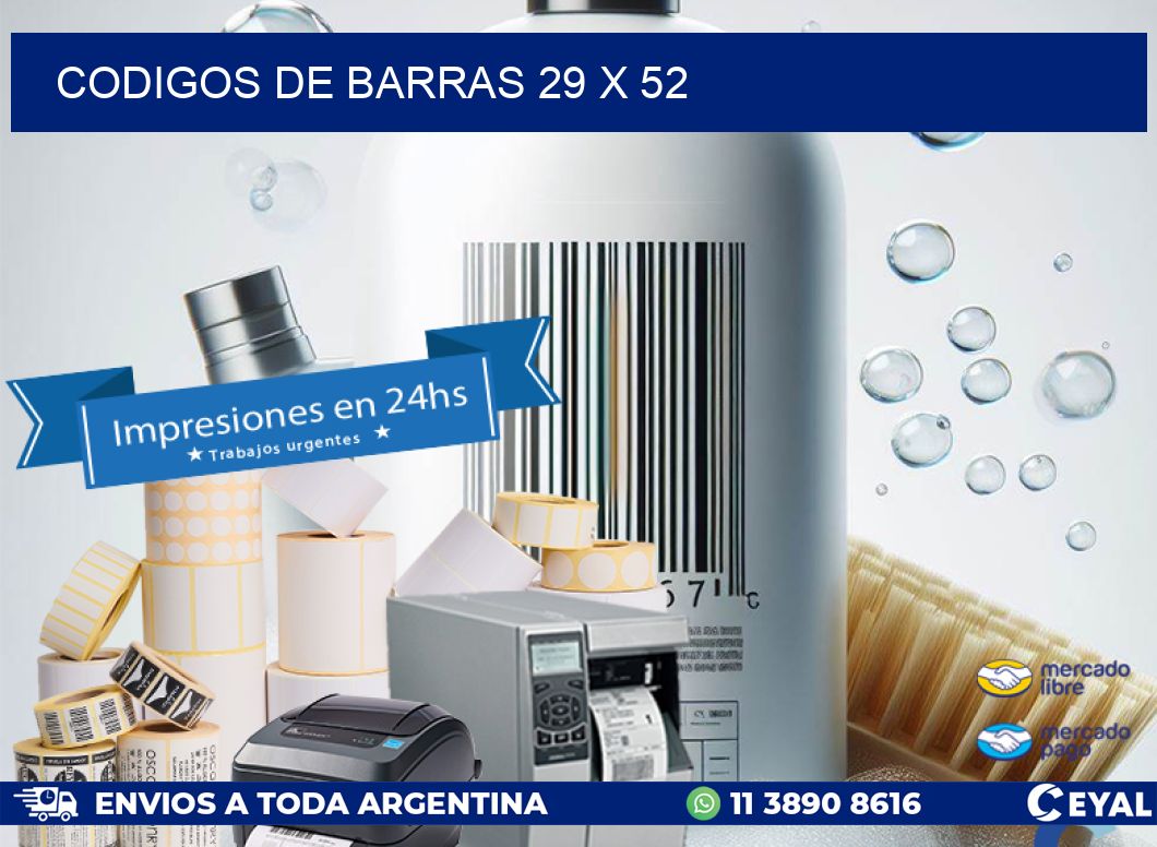 codigos de barras 29 x 52