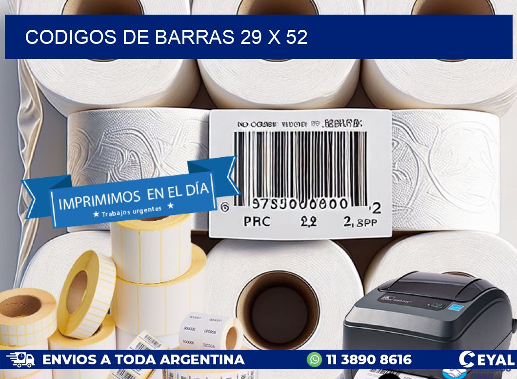 codigos de barras 29 x 52