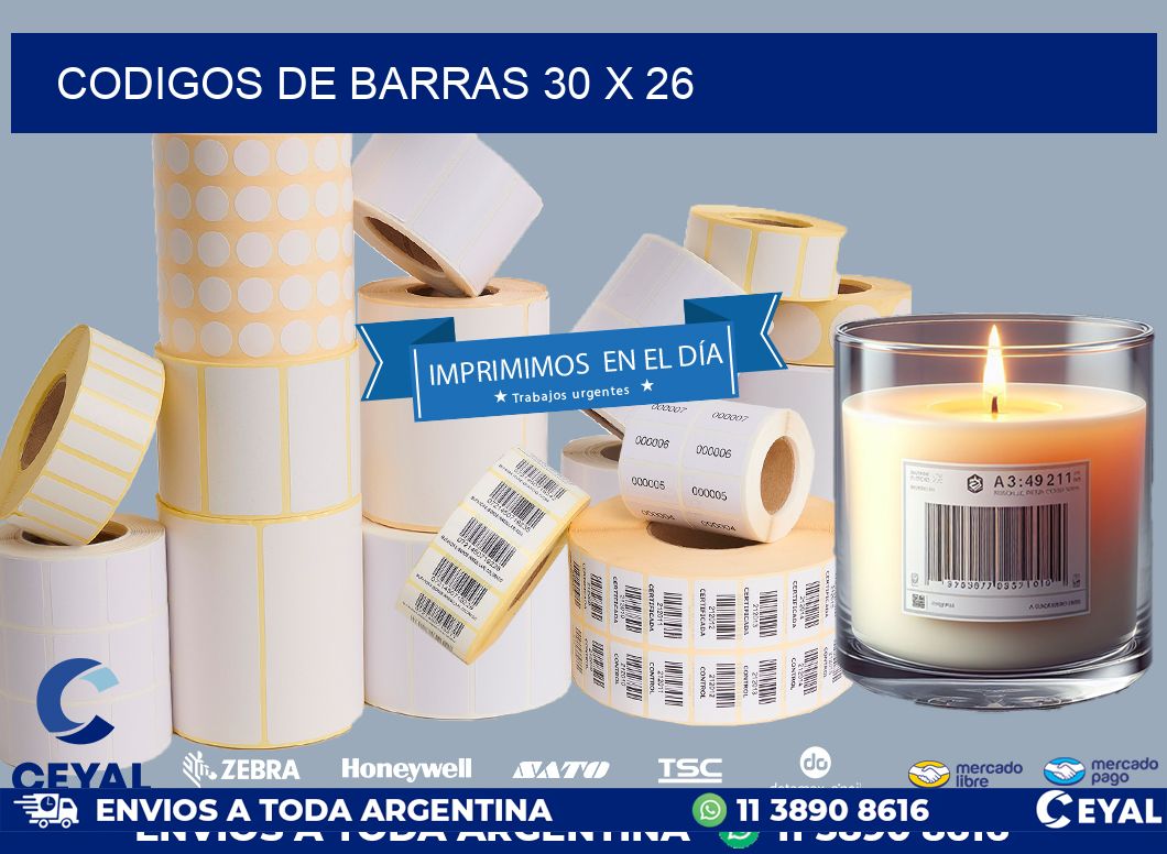 codigos de barras 30 x 26