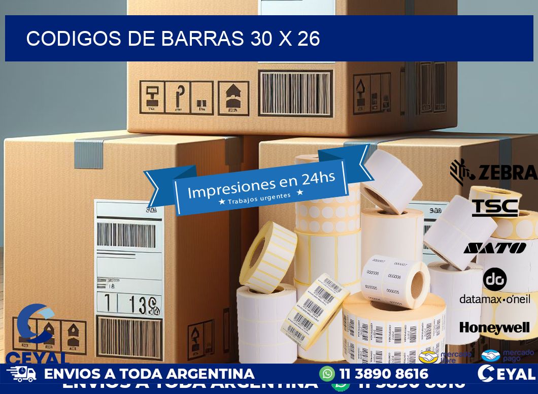 codigos de barras 30 x 26