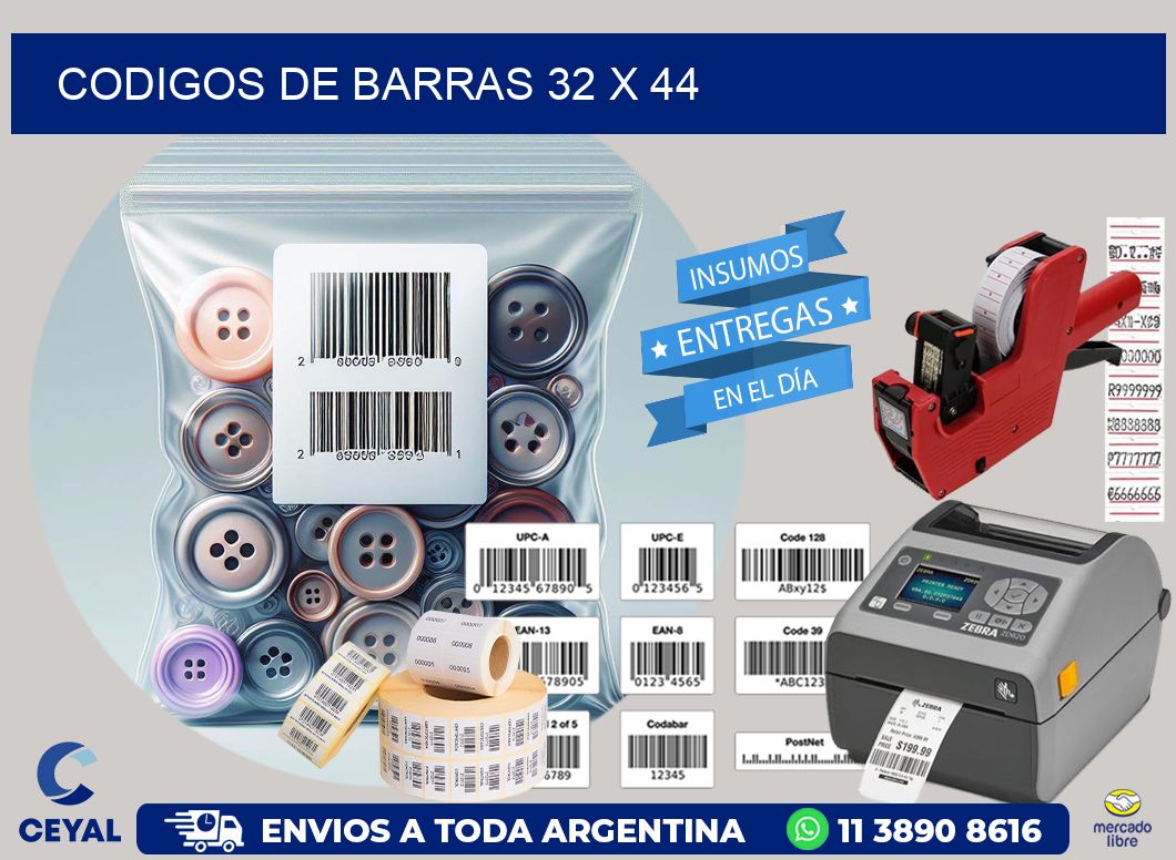 codigos de barras 32 x 44