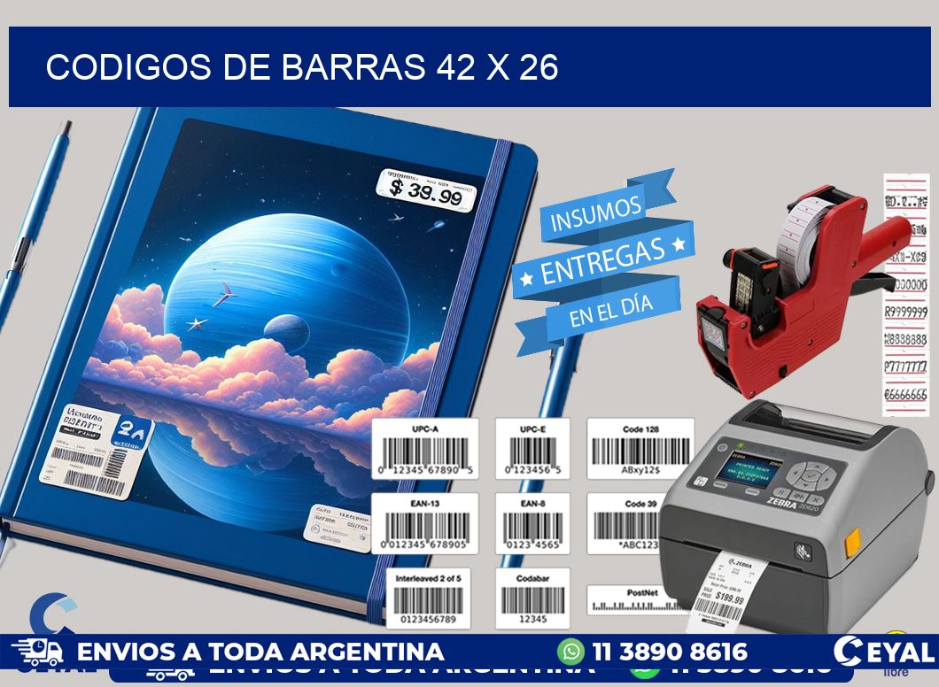 codigos de barras 42 x 26