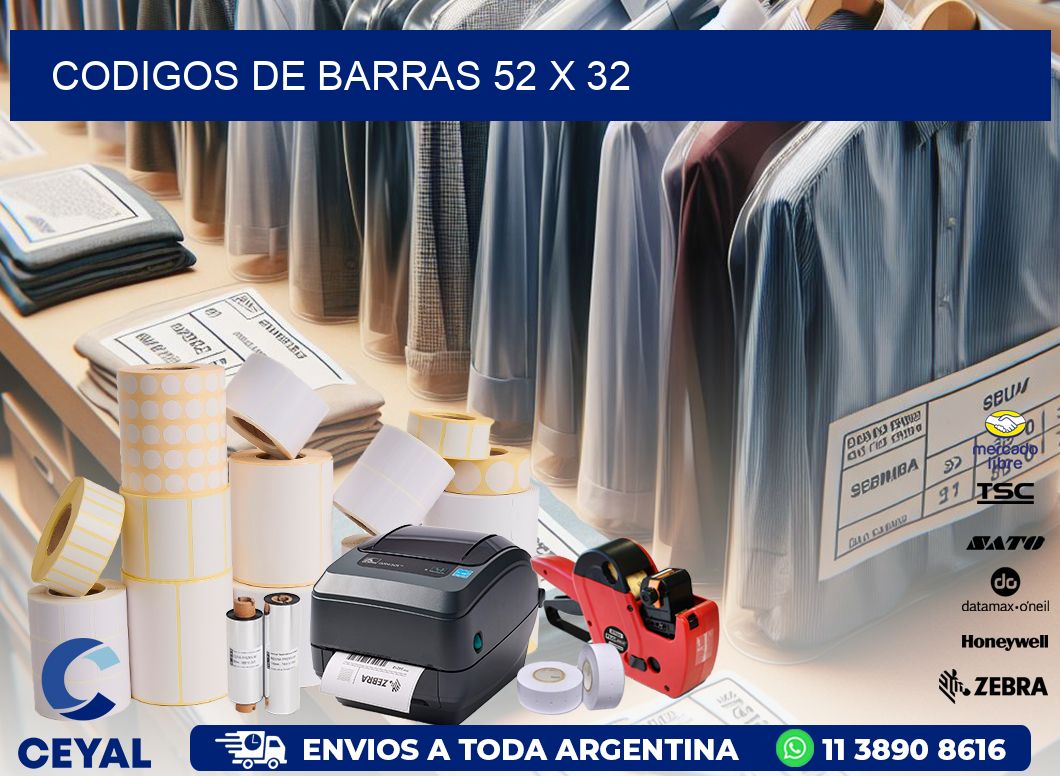 codigos de barras 52 x 32