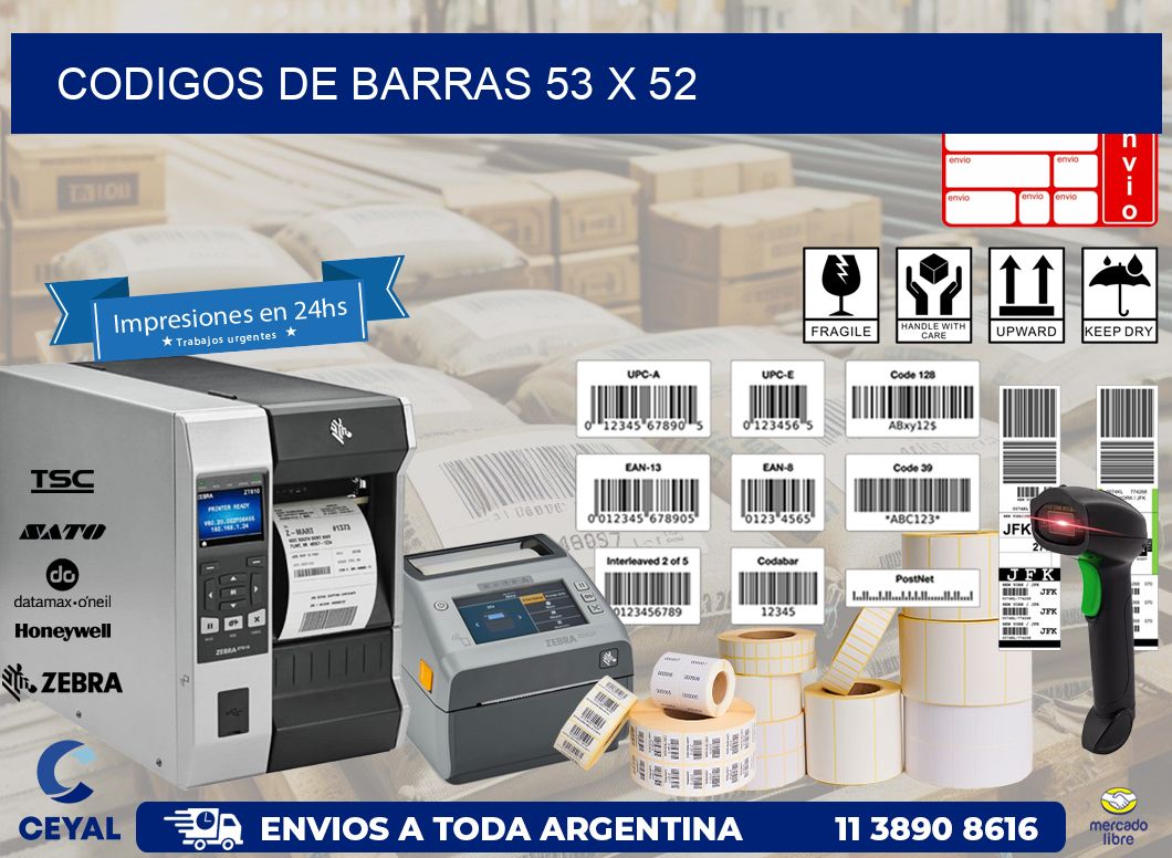 codigos de barras 53 x 52