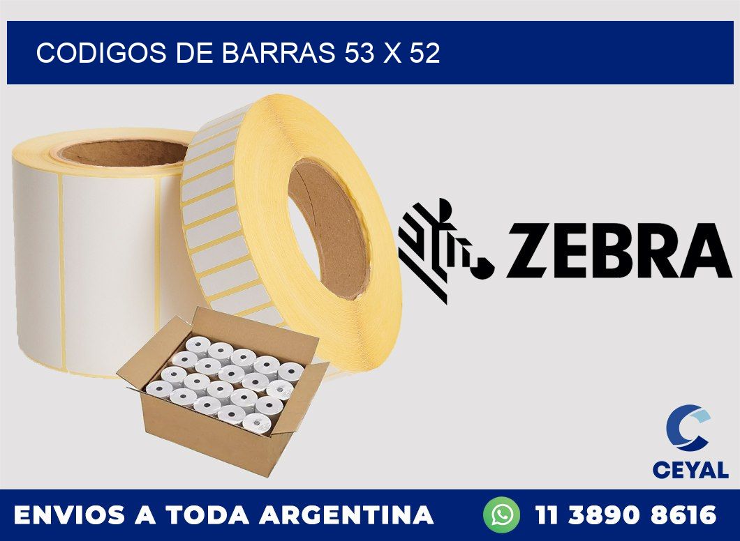 codigos de barras 53 x 52